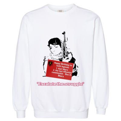 Bes D. Marx Escalate The Struggle Garment-Dyed Sweatshirt