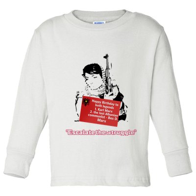 Bes D. Marx Escalate The Struggle Toddler Long Sleeve Shirt