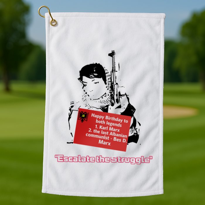 Bes D. Marx Escalate The Struggle Golf Towel