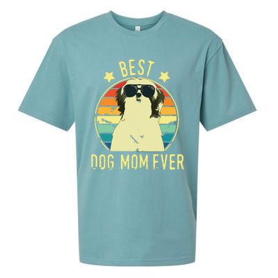 Best Dog Mom Ever Shih Tzu Mothers Day Gift Sueded Cloud Jersey T-Shirt