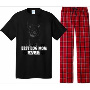 Best Dog Mom Ever Cardigan Welsh Simple Line Art Gift Pajama Set