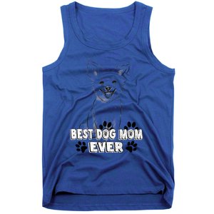 Best Dog Mom Ever Cardigan Welsh Simple Line Art Gift Tank Top