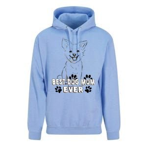 Best Dog Mom Ever Cardigan Welsh Simple Line Art Gift Unisex Surf Hoodie