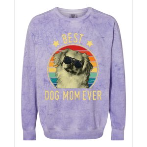 Best Dog Mom Ever Pekingese Mother's Day Gift Colorblast Crewneck Sweatshirt