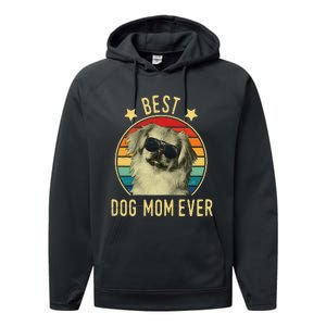 Best Dog Mom Ever Pekingese Mother's Day Gift Performance Fleece Hoodie