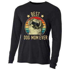 Best Dog Mom Ever Pekingese Mother's Day Gift Cooling Performance Long Sleeve Crew