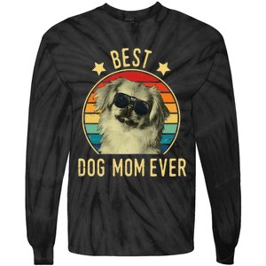 Best Dog Mom Ever Pekingese Mother's Day Gift Tie-Dye Long Sleeve Shirt