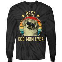 Best Dog Mom Ever Pekingese Mother's Day Gift Tie-Dye Long Sleeve Shirt