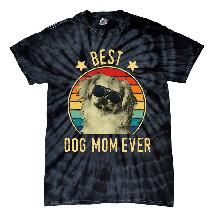 Best Dog Mom Ever Pekingese Mother's Day Gift Tie-Dye T-Shirt