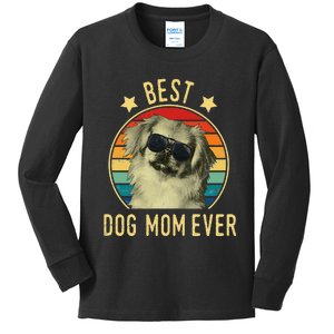 Best Dog Mom Ever Pekingese Mother's Day Gift Kids Long Sleeve Shirt