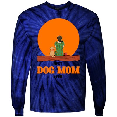 Best Dog Mom Ever Tie-Dye Long Sleeve Shirt