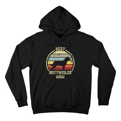 Best Dog Mother Mom - Vintage Rottie Rottweiler Hoodie