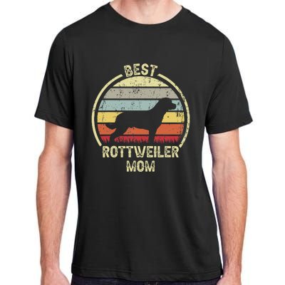 Best Dog Mother Mom - Vintage Rottie Rottweiler Adult ChromaSoft Performance T-Shirt