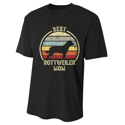 Best Dog Mother Mom - Vintage Rottie Rottweiler Performance Sprint T-Shirt