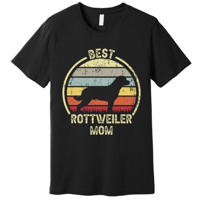 Best Dog Mother Mom - Vintage Rottie Rottweiler Premium T-Shirt