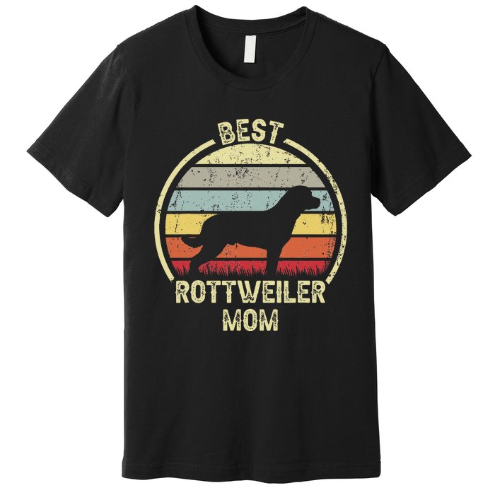 Best Dog Mother Mom - Vintage Rottie Rottweiler Premium T-Shirt