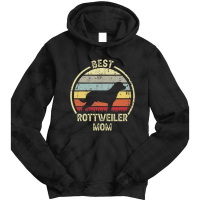 Best Dog Mother Mom - Vintage Rottie Rottweiler Tie Dye Hoodie