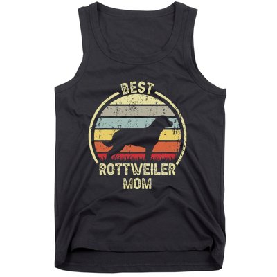 Best Dog Mother Mom - Vintage Rottie Rottweiler Tank Top