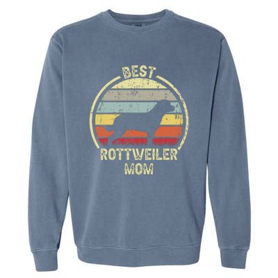 Best Dog Mother Mom - Vintage Rottie Rottweiler Garment-Dyed Sweatshirt