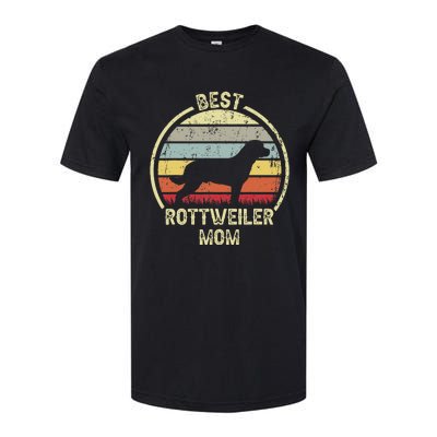 Best Dog Mother Mom - Vintage Rottie Rottweiler Softstyle CVC T-Shirt