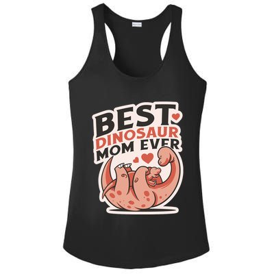 Best Dinosaur Mom Ever Mamasaurus Ladies PosiCharge Competitor Racerback Tank
