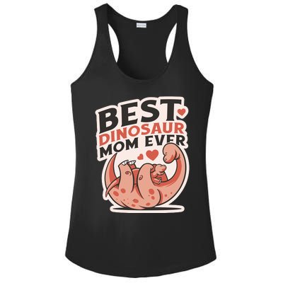 Best Dinosaur Mom Ever Mamasaurus Ladies PosiCharge Competitor Racerback Tank