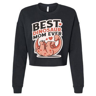 Best Dinosaur Mom Ever Mamasaurus Cropped Pullover Crew