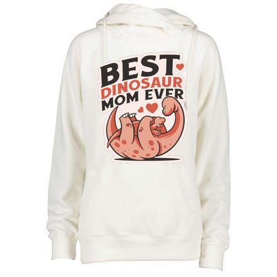 Best Dinosaur Mom Ever Mamasaurus Womens Funnel Neck Pullover Hood