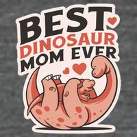 Best Dinosaur Mom Ever Mamasaurus 7 Panel Mesh Trucker Snapback Hat