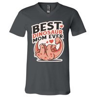 Best Dinosaur Mom Ever Mamasaurus V-Neck T-Shirt