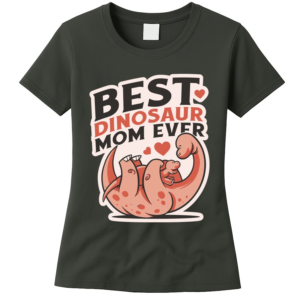 Best Dinosaur Mom Ever Mamasaurus Womens T-Shirt