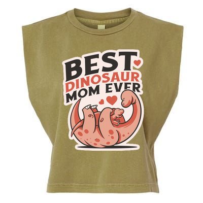 Best Dinosaur Mom Ever Mamasaurus Garment-Dyed Women's Muscle Tee