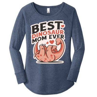 Best Dinosaur Mom Ever Mamasaurus Women's Perfect Tri Tunic Long Sleeve Shirt