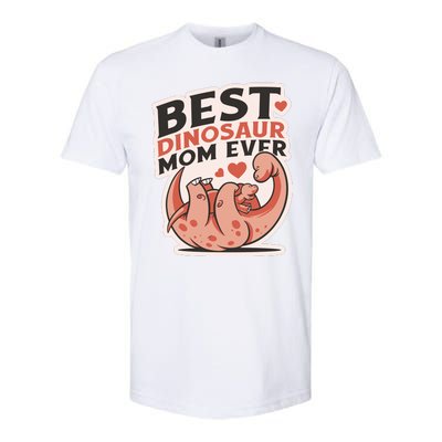 Best Dinosaur Mom Ever Mamasaurus Softstyle® CVC T-Shirt