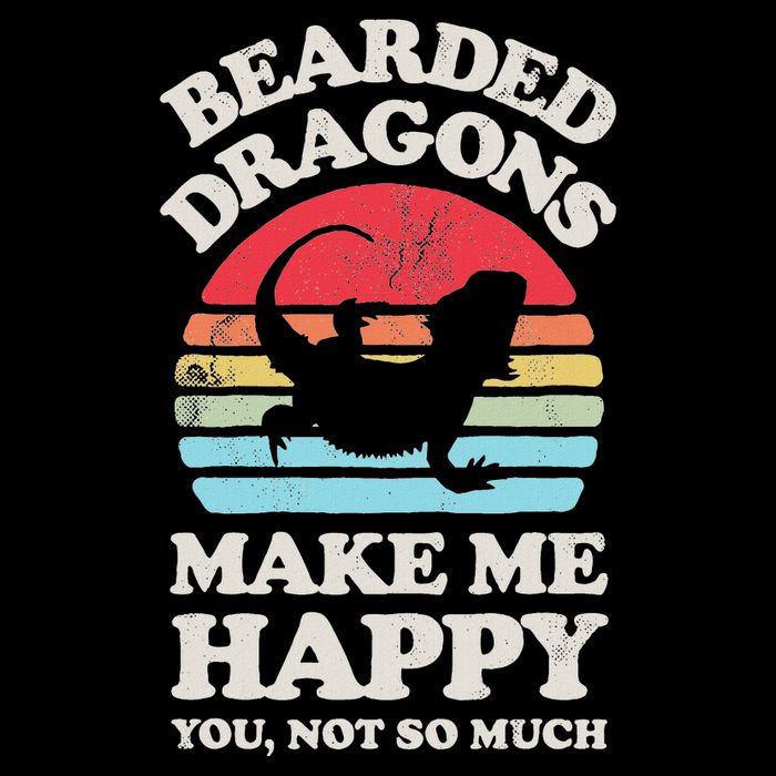 Bearded Dragons Make Me Happy Lizard Reptile Lover Retro 7-Panel Snapback Hat