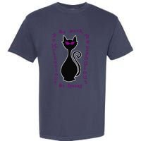 Be Dark Mysterious Spooky Fabulous! Halloween Black Cat Garment-Dyed Heavyweight T-Shirt