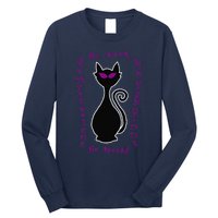 Be Dark Mysterious Spooky Fabulous! Halloween Black Cat Long Sleeve Shirt