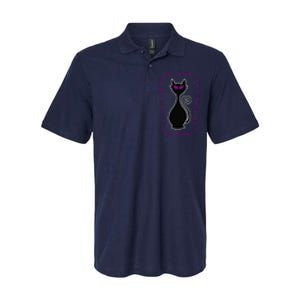 Be Dark Mysterious Spooky Fabulous! Halloween Black Cat Softstyle Adult Sport Polo