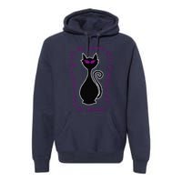 Be Dark Mysterious Spooky Fabulous! Halloween Black Cat Premium Hoodie