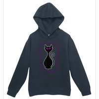 Be Dark Mysterious Spooky Fabulous! Halloween Black Cat Urban Pullover Hoodie