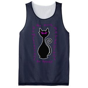 Be Dark Mysterious Spooky Fabulous! Halloween Black Cat Mesh Reversible Basketball Jersey Tank