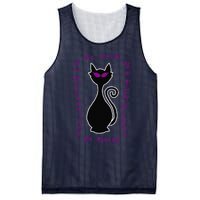 Be Dark Mysterious Spooky Fabulous! Halloween Black Cat Mesh Reversible Basketball Jersey Tank