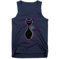 Be Dark Mysterious Spooky Fabulous! Halloween Black Cat Tank Top