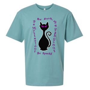 Be Dark Mysterious Spooky Fabulous! Halloween Black Cat Sueded Cloud Jersey T-Shirt