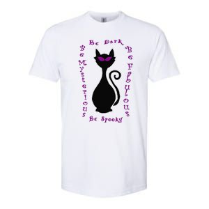 Be Dark Mysterious Spooky Fabulous! Halloween Black Cat Softstyle CVC T-Shirt