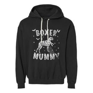 Boxer dog Mummy Halloween Garment-Dyed Fleece Hoodie