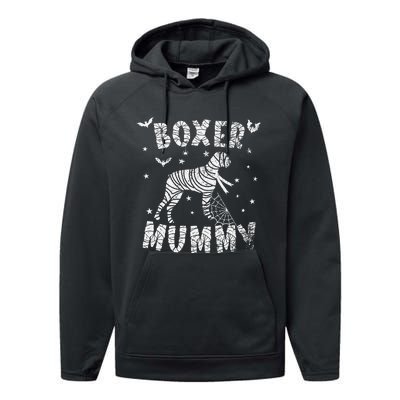 Boxer dog Mummy Halloween Performance Fleece Hoodie