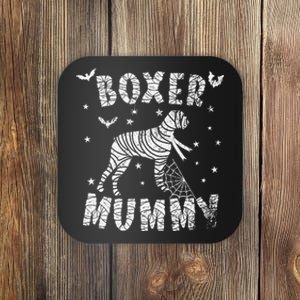 Boxer dog Mummy Halloween Coaster