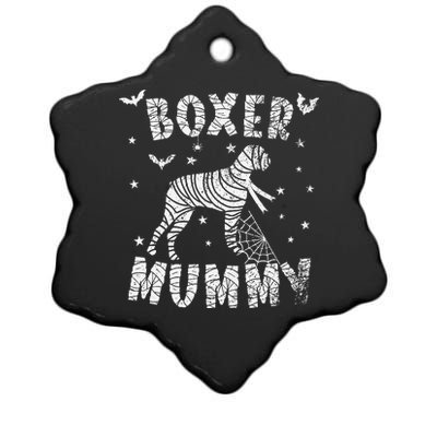 Boxer dog Mummy Halloween Ceramic Star Ornament