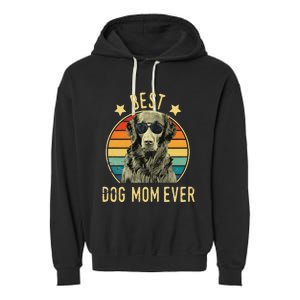 Best Dog Mom Ever FlatCoated Retriever Mother's Day Gift Garment-Dyed Fleece Hoodie